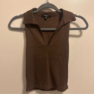 Brown cropped top